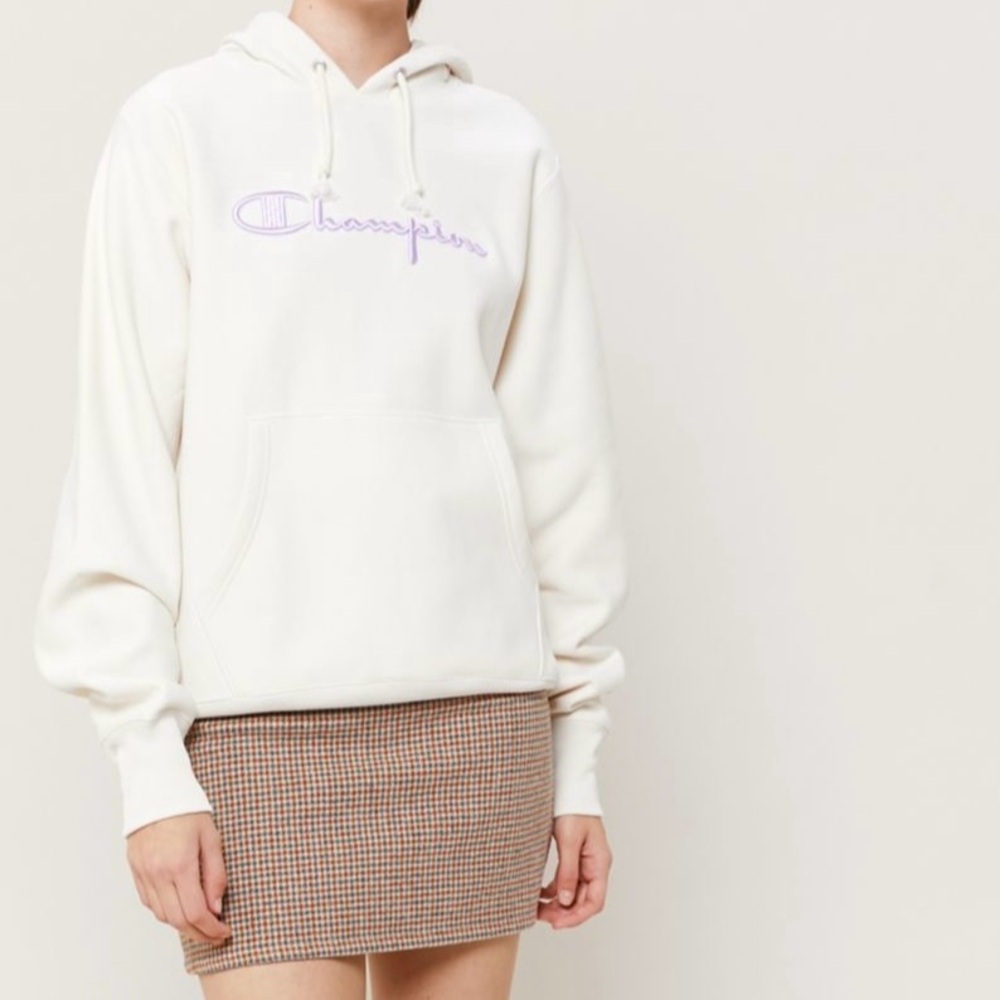 Lavender Champion x Urban Outfitters Reverse Weave Boyfriend Hoodie Sweatshirt